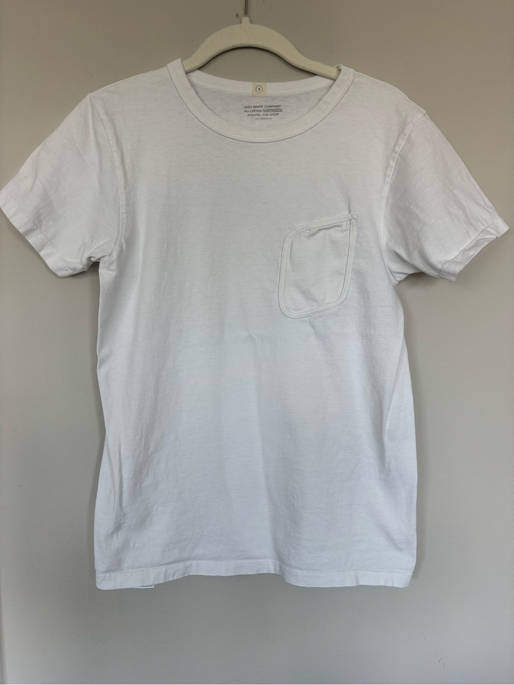 Lady White Company Classic Crewneck Pocket Tee - White